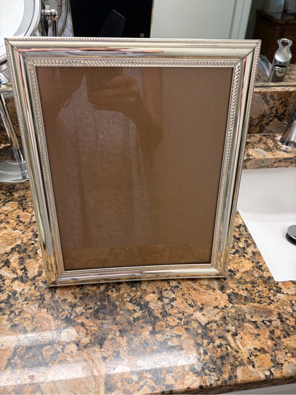Large silver plate picture frame